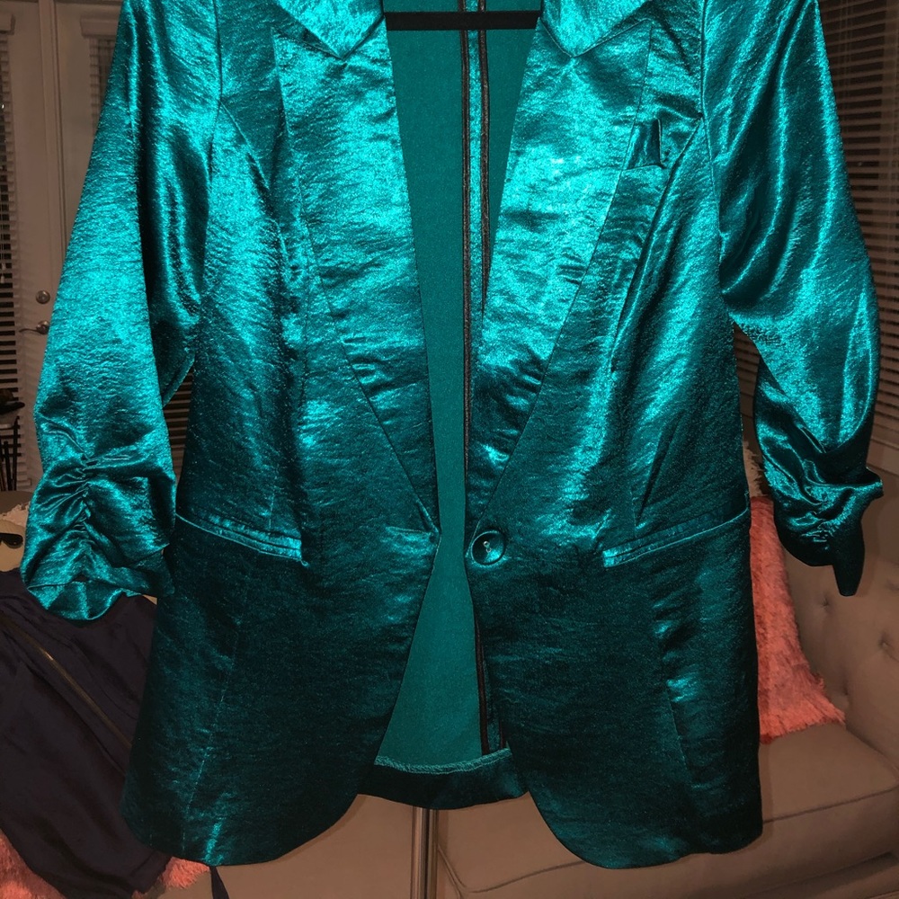 Crushed Sateen Blazer